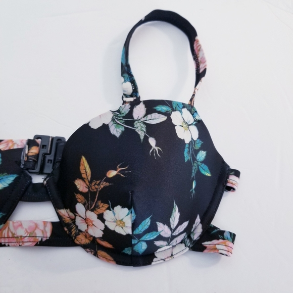 Asos Swim Floral Bikini Bra Top Size 34DD/E - Picture 8 of 12
